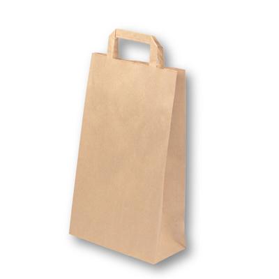 DayBays 1000 Stk. Papiertüten 32+12x41 cm Braun mit Flachhenkel
