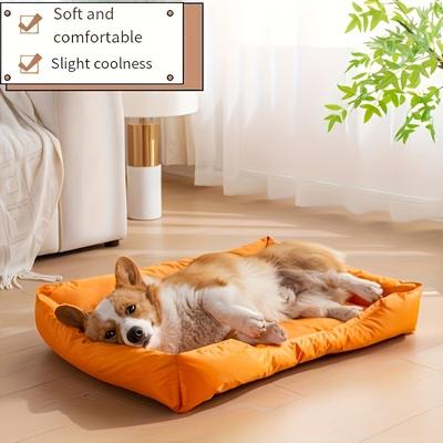 PetsAreLife Premium Dog Bed For Large Dogs, Orthopedic Pet Supplies, Soft Cushion Beds For Puppies, Cats, Medium To Big Bedding orange xl