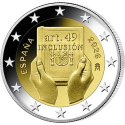 2 Euro Spanien 2026 Inklusion