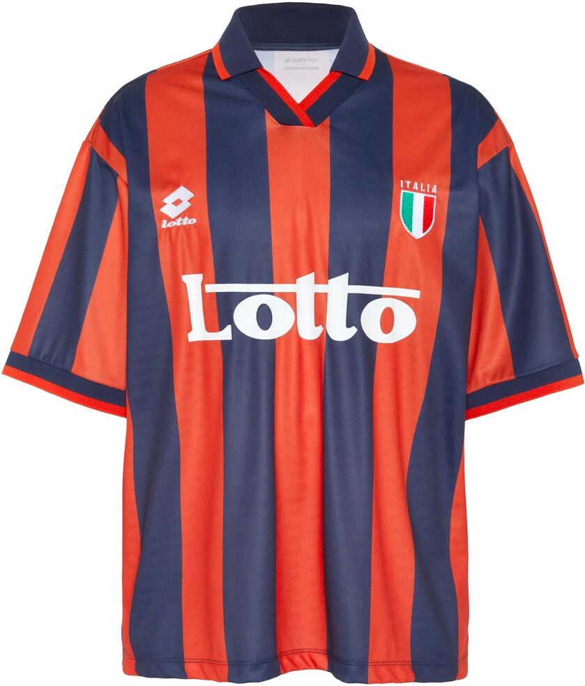Fußballtrikot LOTTO, Herren, Gr. XL (56/58), bunt (naval academy), 100% Polyester, gestreift, V-Ausschnitt, Flachstrickbündchen, Trikots Fußballtrikot, - im Retrodesign (Calcio '93)