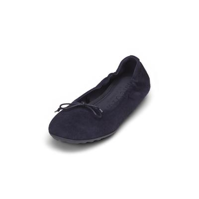 Ballerina MARC O'POLO "aus softem Ziegenleder", Damen, Gr. 36, Synthetik, blau (m890), Obermaterial: 100% Leder (Ziege), unifarben, Schuhe Ballerina