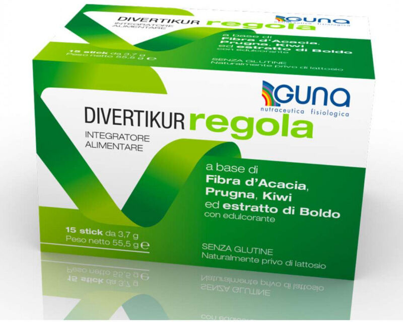 Guna Divertikur Regola Integratore Regolarità Intestino 15stick