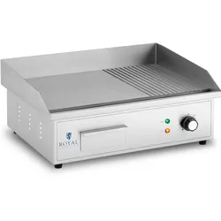 Royal Catering Elektro Grillplatte - 548 x 350 mm - Ribber + Flat - 3.000 W