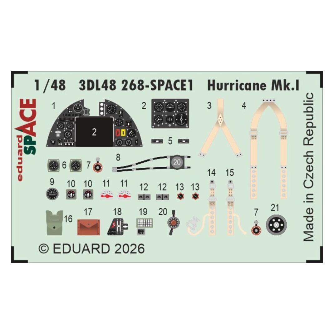 Eduard Hurricane Mk.I SPACE for Arma Hobby (3DL48268)