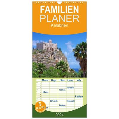 Familienplaner 2026 - Kalabrien mit 5 Spalten (Wandkalender, 21 x 45 cm) CALVENDO
