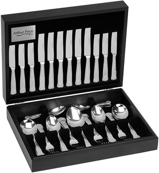Arthur Price Classic Kings 58 Piece Cutlery Canteen FREE Extra 8 Tea Spoons