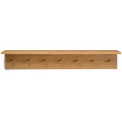 Wandgarderobe Place Rack Eiche geölt braun mit 7 Haken 105x17.3x17 cm