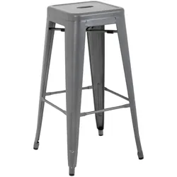 Bolero Bistro Stahlhocker Gun Metal Grey (4 Stück)