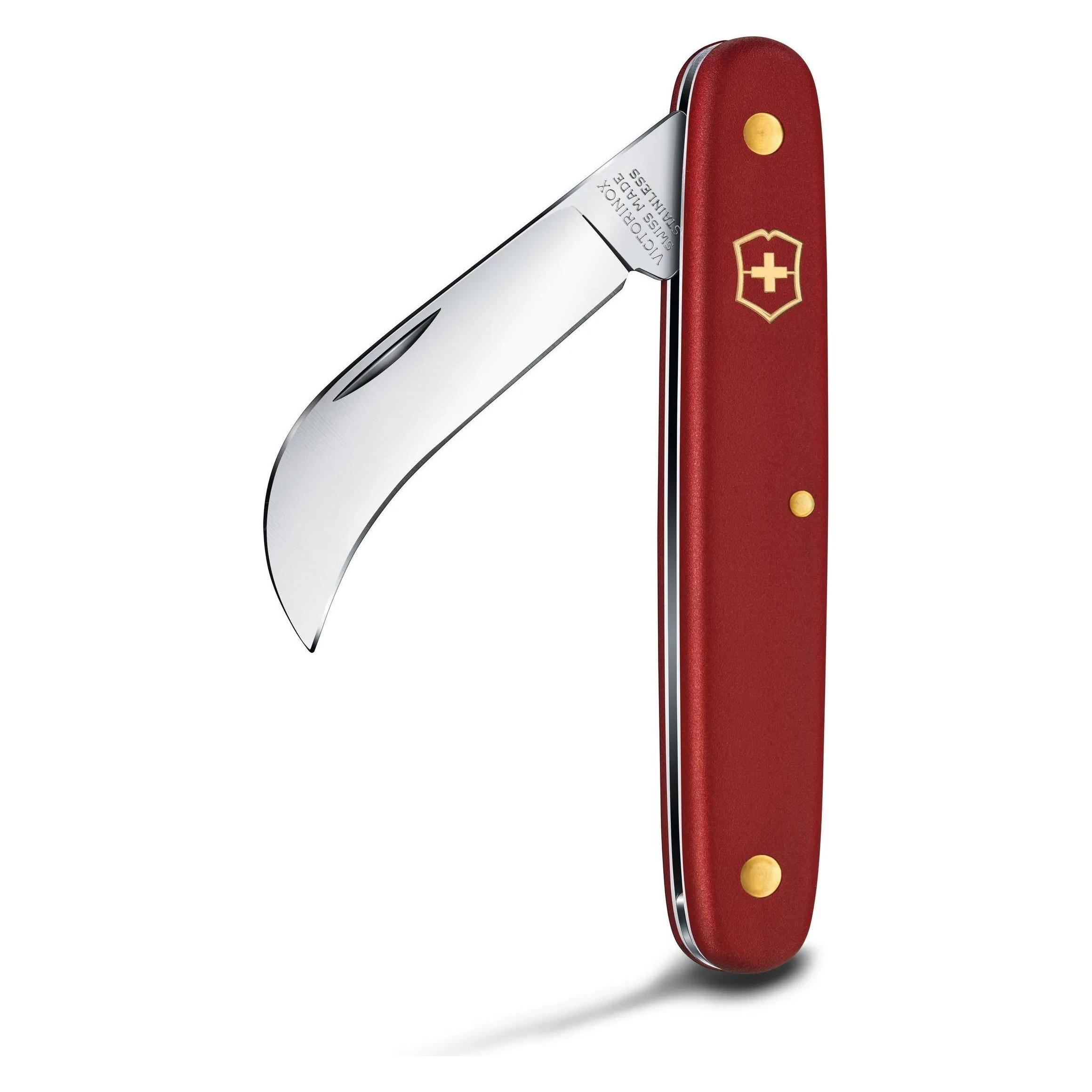 Victorinox Taschen-/Gartenmesser, 1 Funktion, Gebogene Klinge, rot (5.10 cm) (V-3.90 60)
