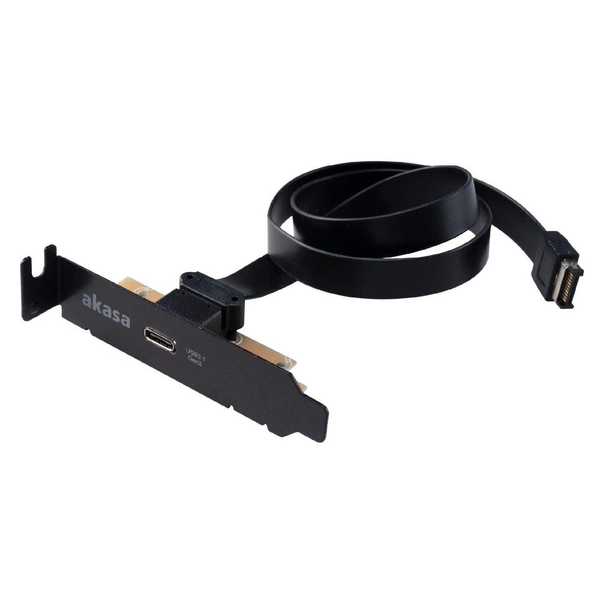 Akasa Low Profile PCI Bracket Adapter, USB 3.1 Typ C (AK-CBUB37-50L)