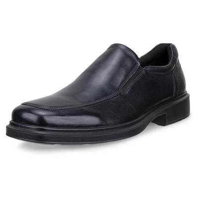 Slipper ECCO "Helsinki 2", Herren, Gr. 45, Textil, schwarz, Glattleder, Schuhe Slipper, Business Schuh, Anzugschuh in klassischem Look