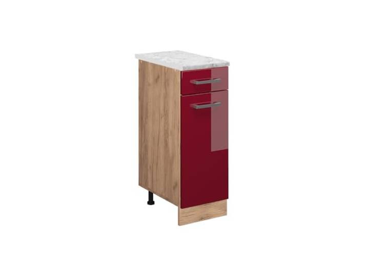 Vicco Küchenunterschrank R-Line, Rot Hochglanz, 30 cm