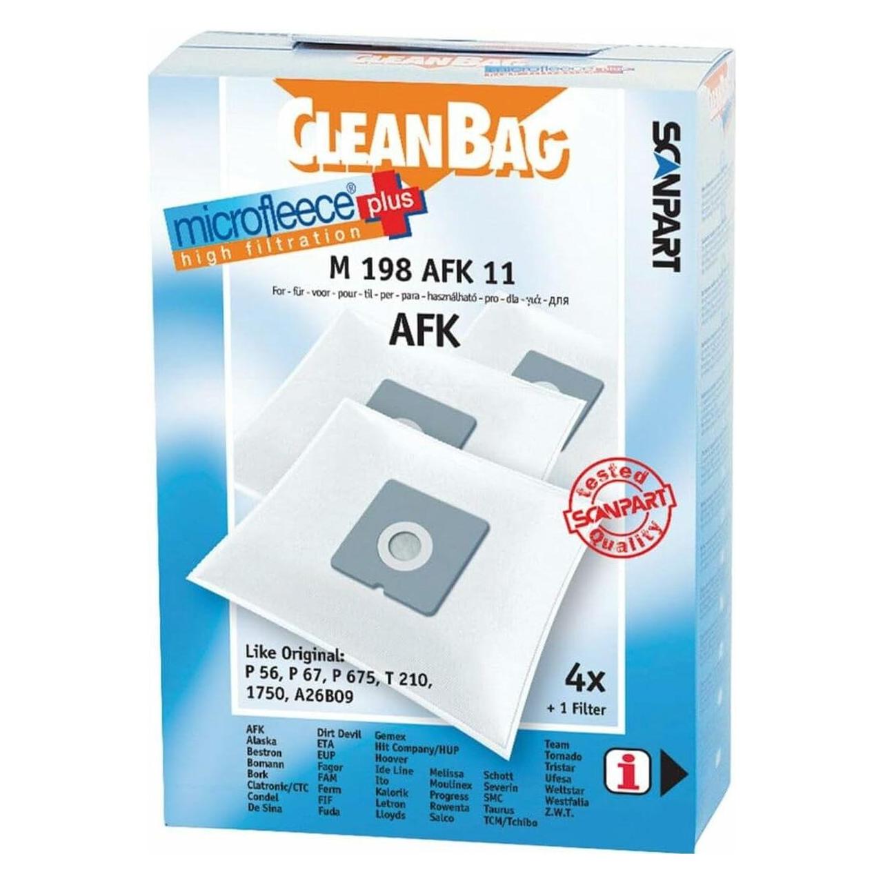 Cleanbag Microfleece+ Staubbeutel AFK/Bestron/etc. 4+1 (4x) (2682267502)