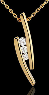 Edenly Halskette Trilogie Kostbarer Kokon - Abschweifung - Gelbgold - 18 Karat