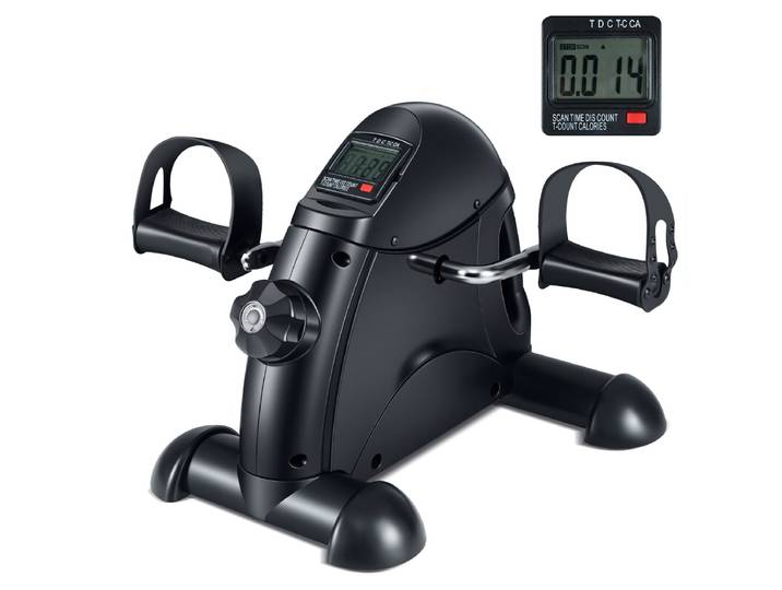 Mini-pedaaltrainer Draagbare Hometrainer voor Arm- en Beentraining Fiets-pedaaltrainer voor Senioren Zwart
