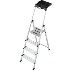 Krause Monto Stufen-StehLeiter Secury mit MultiGrip 4 Stufen