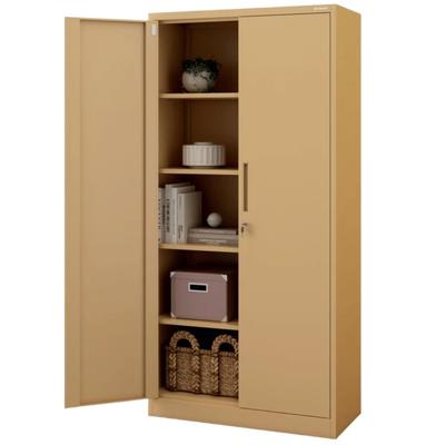 Jan Nowak Aktenschrank abschließbar JAN 5 Ebenen, Flügeltüren | Metallschrank Werkstatt Büroschrank aus Stahl Werkzeugschrank, 185x90x40cm Beige