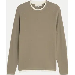 Strickpullover im 2-in-1-Look Beige XL