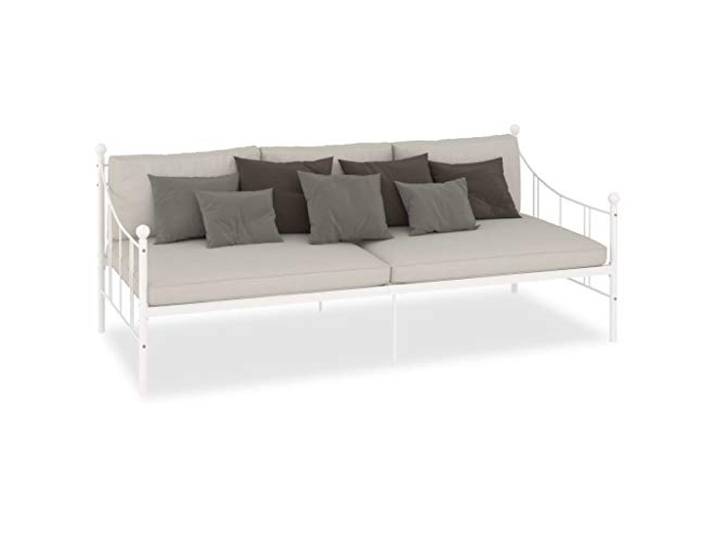 vidaXL Tagesbett-Rahmen Weiß Metall 90×200 cm