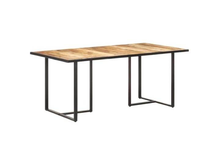 Tmriohed Esstisch 180x90x76 cm Massives Mangoholz Metallbeine Robustes Hartholz für gesellige Runden im Esszimmer: markante Maserung trifft auf standfestes Eisengestell im Loft-Stil.