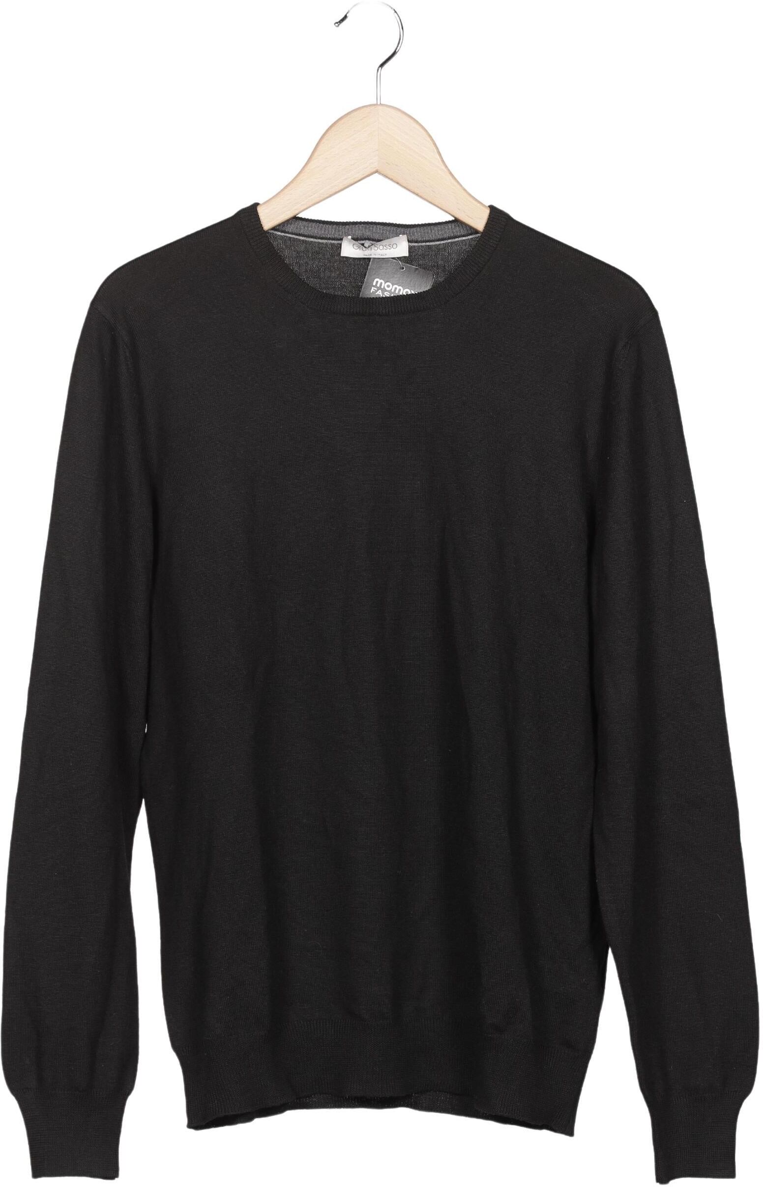 Gran Sasso Herren Pullover, Schwarz, Gr. EU 50, Schurwolle - Second Hand
