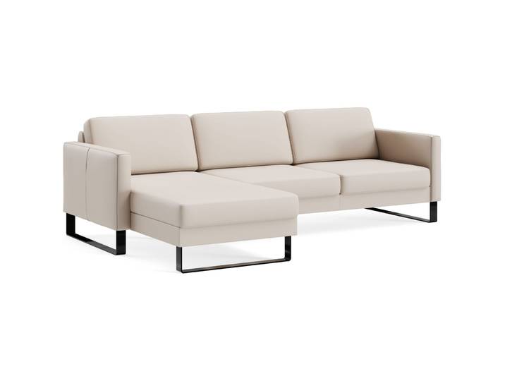 Ecksofa Devin Leder smoke B 247 T 157 cm - Möbel Konfigurator: Traummöbel individuell zusammenstellen