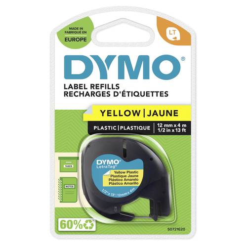 DYMO LT Bandfarbe: Hyper-Gelb Schriftfarbe: Schwarz 12mm 4m S0721620