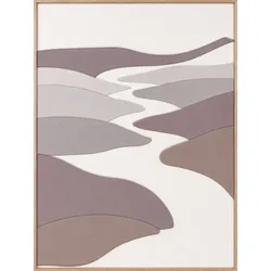 EUROART Wandbild 90 x 120 cm Soft Landscape IV Naturfaser Beige