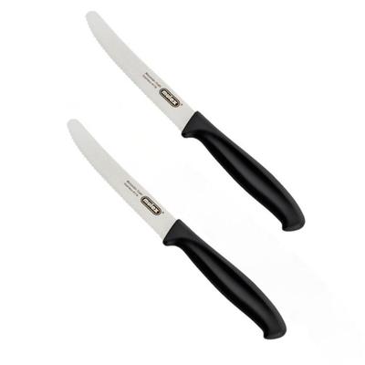 Messer-Set MULEX, schwarz, Edelstahl, Kochmesser-Sets, extra scharferWellenschliff und ergonomischer Griff