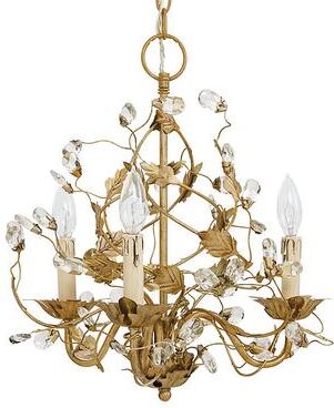 Claire 3-Light Petite Chandelier - Gold - Ballard Designs