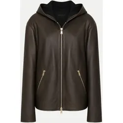 Bikerjacke aus Nappa-Leder Braun 54