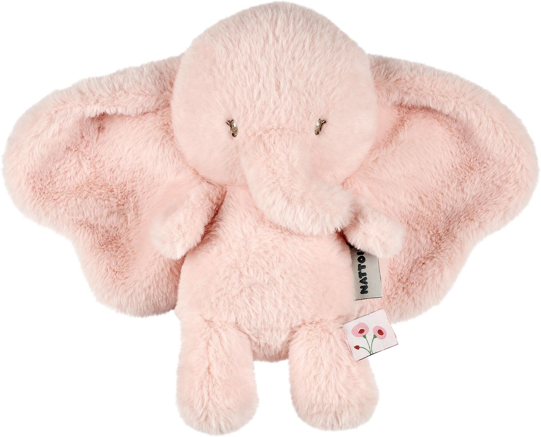 Nattou Peluche elefante 30cm colección Fan Fan.  (36 X 28 X 11 Cm) Rosa claro