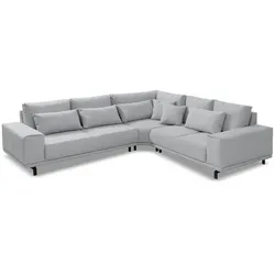 filippo Ecksofa Renzo Stoff Grau Hellgrau 297 x 267cm