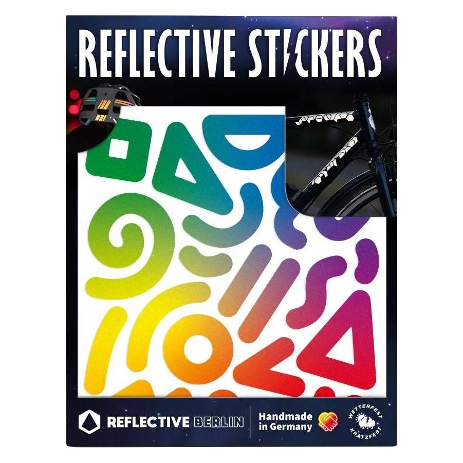 Reflective Berlin Reflexaufkleber Shapes Doodle Rainbow (SHA-DOO-RAIN)