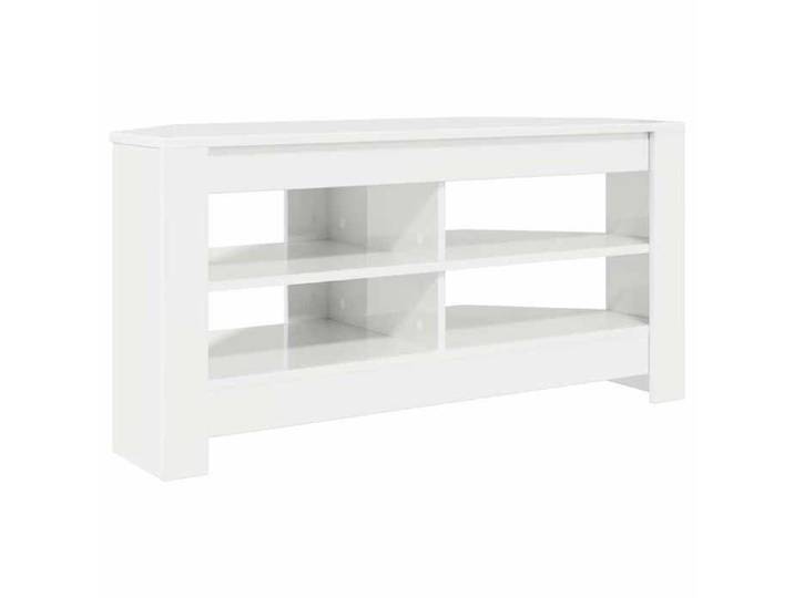 En solde  Meuble HiFi d'Angle - CLOUD - Meuble Télé Bas - Blanc brillant 102x40 5x45 cm LL5600