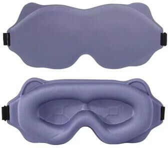 Inspired Finds 6D Block Out Light Sleep Mask With Soft Breathable Comfort For Travel & Night Sleep purple