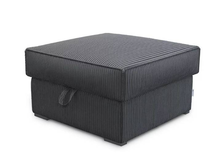 Hocker SMART COSARO XL mit Stauraum 71x71 cm, dunkelgrau