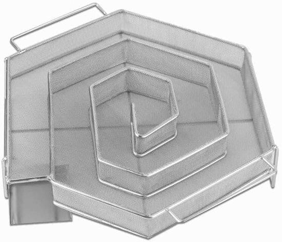 Rauchgenerator Rookbox van RVS voor koud roken en Kamado grills, Zilver