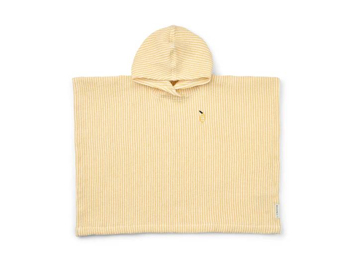 Liewood Poncho de bain Paco Lemon Yellow Creme de la Creme Stripe 3-4 ans