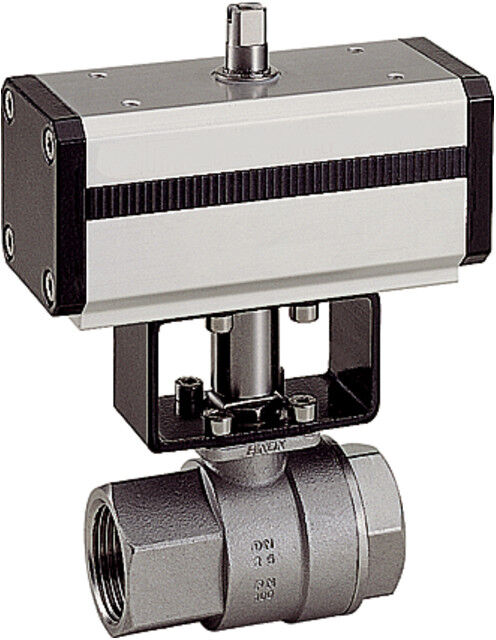 Riegler Vanne à boisseau sphérique inox, entraînement pneumatique, double effet, Rp 1 (351.512)