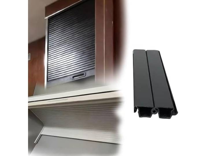CucCe Faltbare Tür für Küchenschränke Schwarze Rolltür for Küchenschrank, herunterziehbares Rolltür-Set(40x120cm/16x47in)