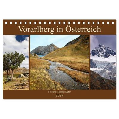 Vorarlberg in Österreich (Tischkalender 2027 DIN A5 quer), CALVENDO Monatskalender