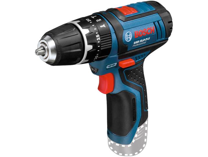 Akku-Schlagbohrschrauber BOSCH PROFESSIONAL GSB 12V-15 , bunt (blau, schwarz, rot), B:190mm H:178mm L:187mm, Bohrmaschinen, Akku-Schlagbohrschrauber, Ohne Akku und Ladegerät