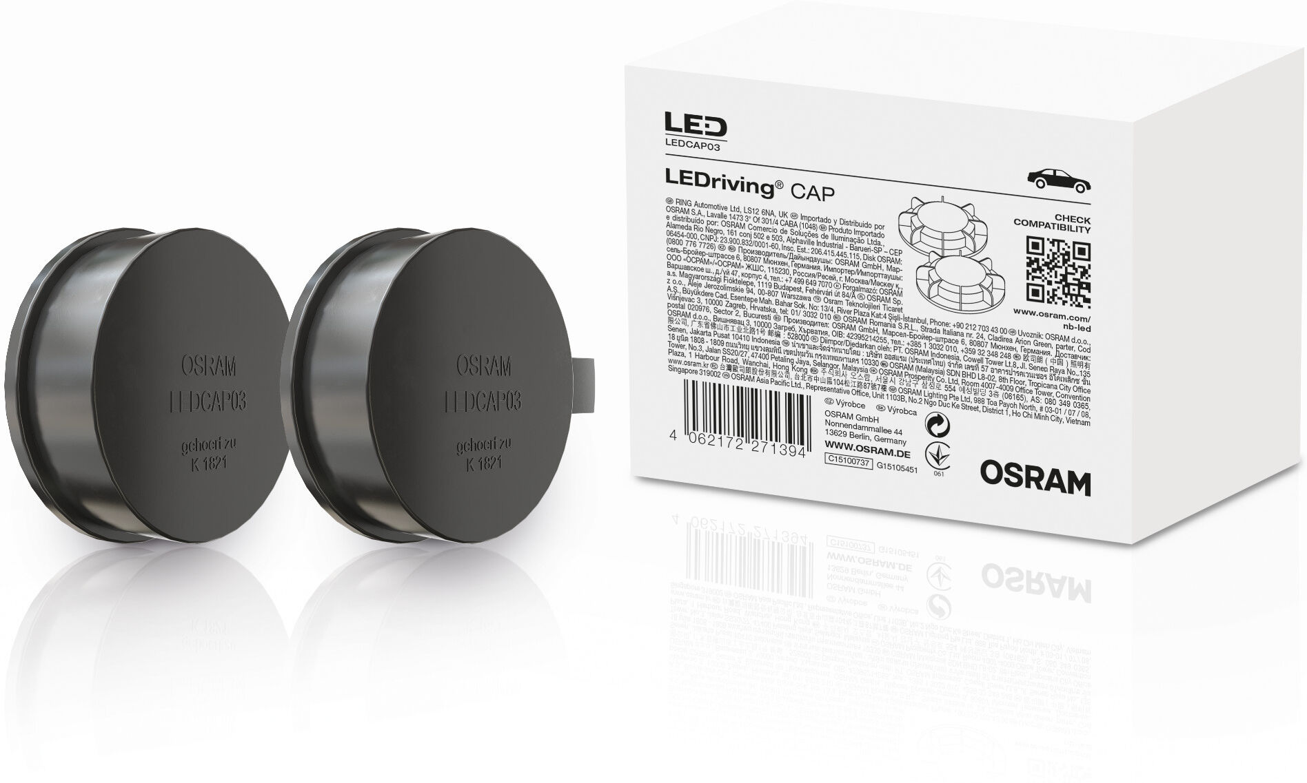 Osram Kappe, Hauptscheinwerfer Ledriving Cap Ledcap03