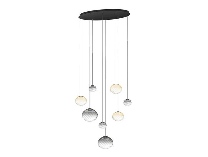 Eglo Led-Hängeleuchte, Schwarz, Senfgelb, Metall, Glas, 50x180x96 cm, Lampen & Leuchten, Innenbeleuchtung, Hängelampen, Pendelleuchte