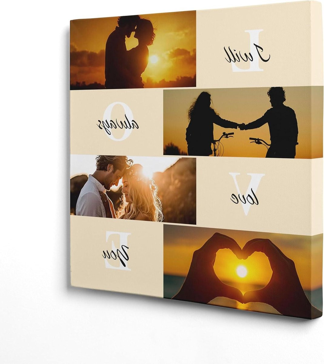 Gepersonaliseerde Canvas Fotografie voor Bruiloft of Jubileum - Thema 1
