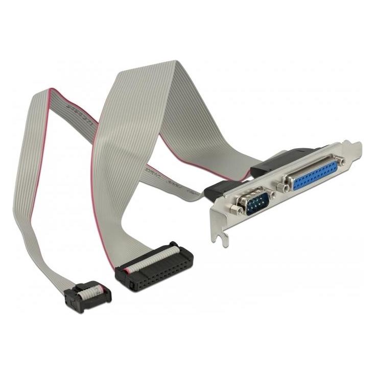 Delock Slotblech Parallel 1 x Port + Seriell 1 x Port ca. 30 cm Belegung 1:1 (85644)
