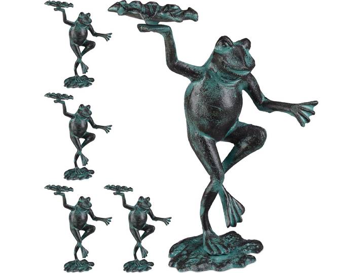 5x tuinbeeld kikker - tuindecoratie - decoratie - kikker - tuin - groen - figuur