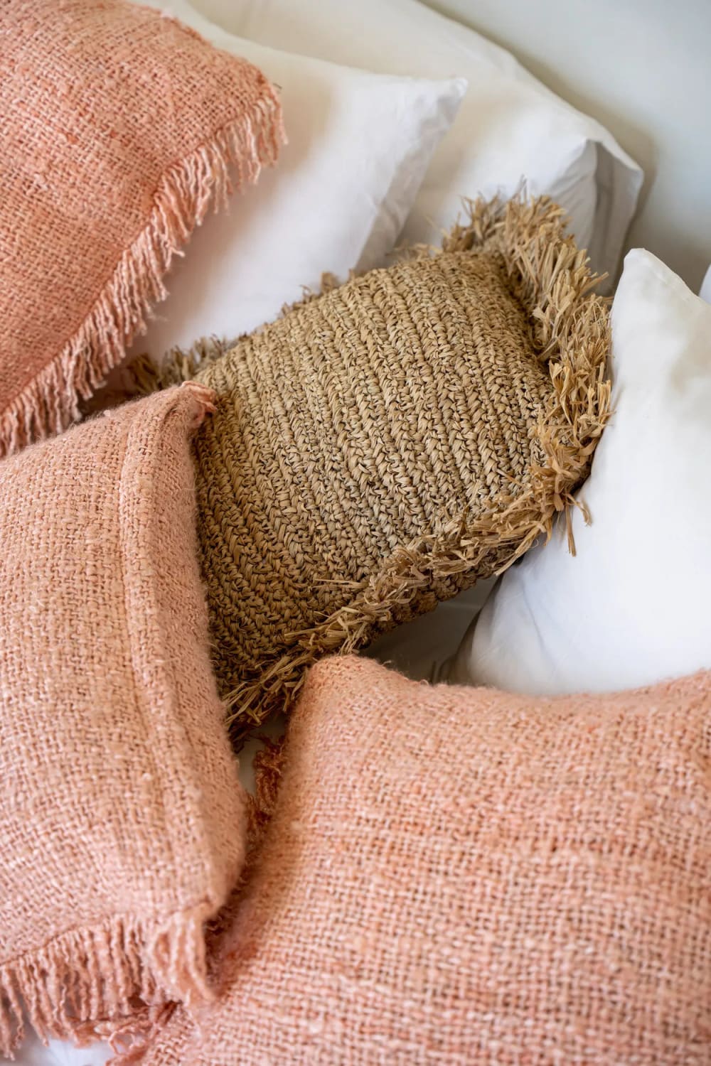 Bazar Bizar Housse de coussin coton rose 35x100x10cm Rose 100x2x35cm