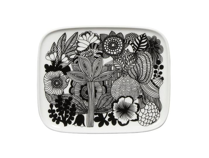 Marimekko Soucoupe Siirtolapuuthara 15x12 cm noir-blanc